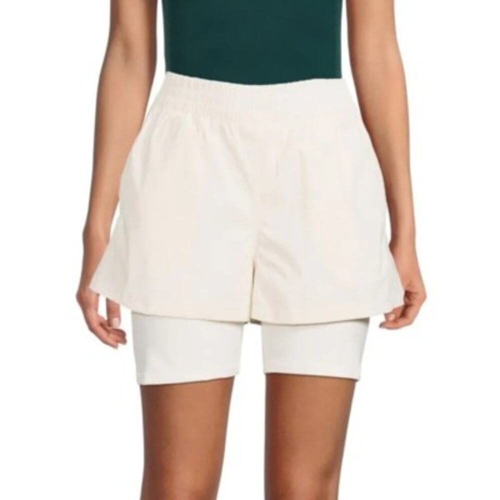 WeWoreWhat Ivory Windbreaker Biker Shorts Size Medium